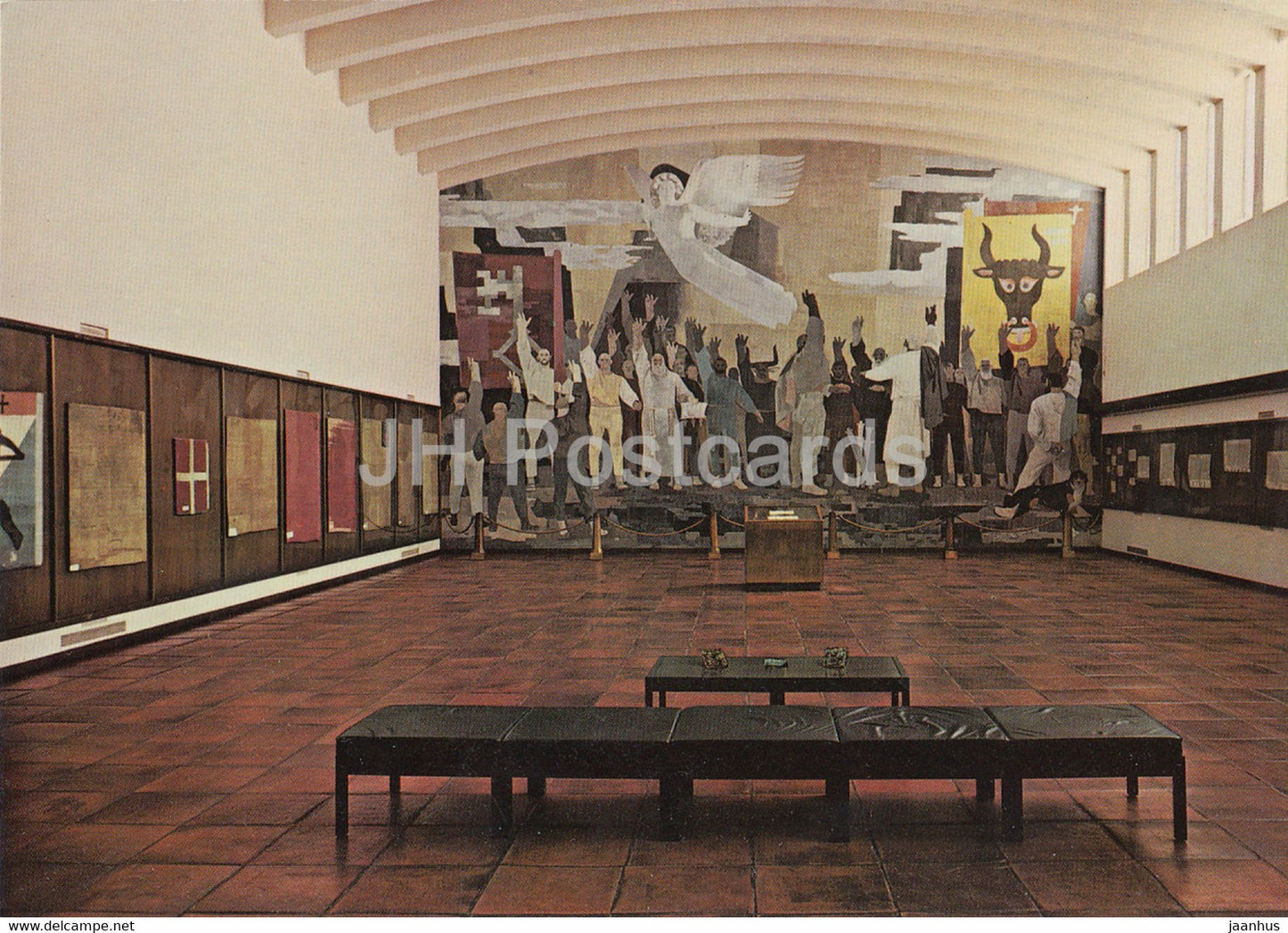 Bundesbriefarchiv Schwyz - Austellungssaal - Fresko von W. Clenin - Rutlischwur - Switzerland - used - JH Postcards