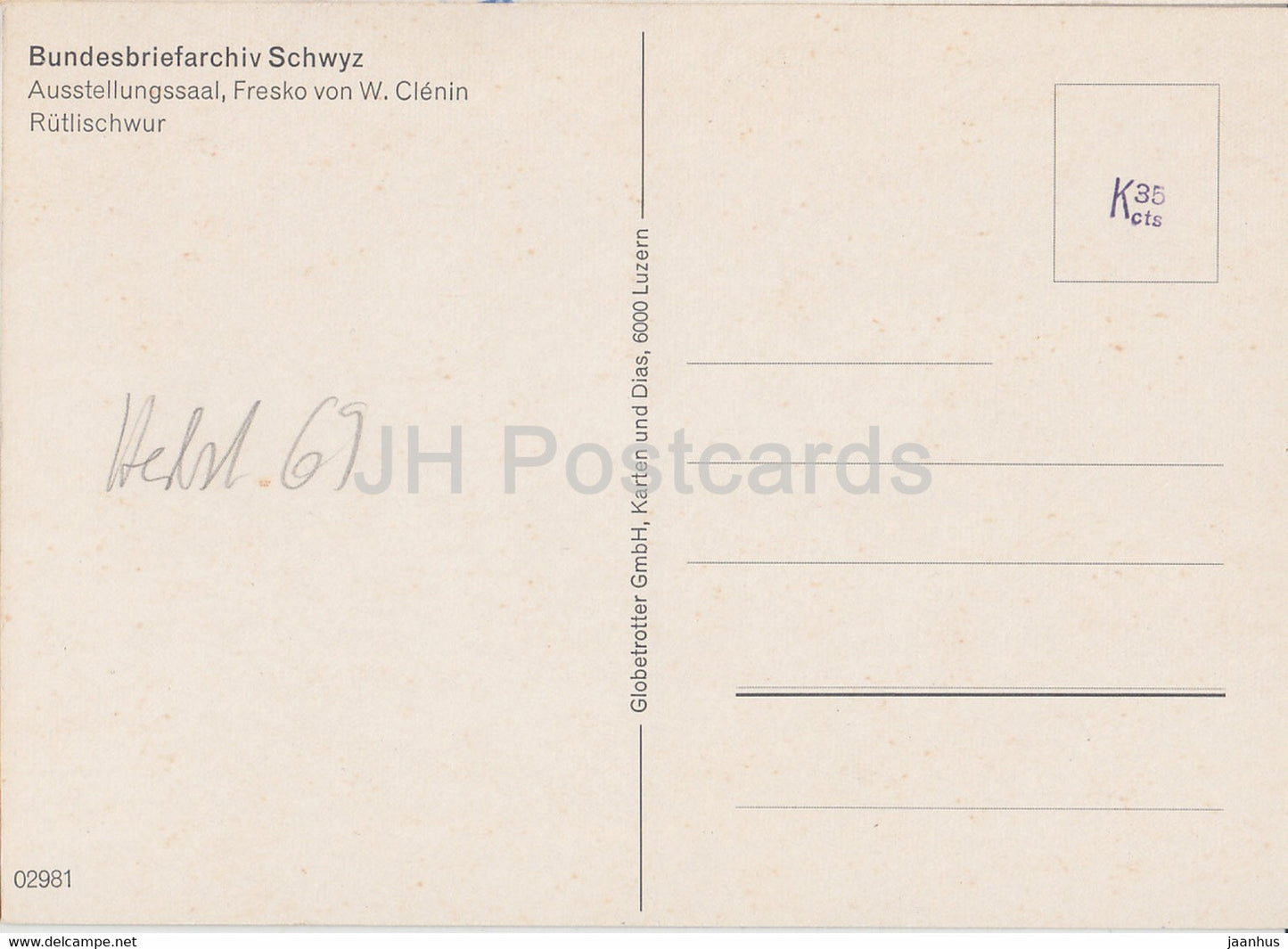 Bundesbriefarchiv Schwyz - Austellungssaal - Fresko von W. Clenin - Rutlischwur - Suisse - occasion