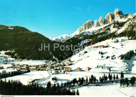 Dolomiti di Fassa - Trentino - Campitello 1448 m - invernale col Gruppo del Sassolungo 3181 m - 1971 - Italy - used - JH Postcards
