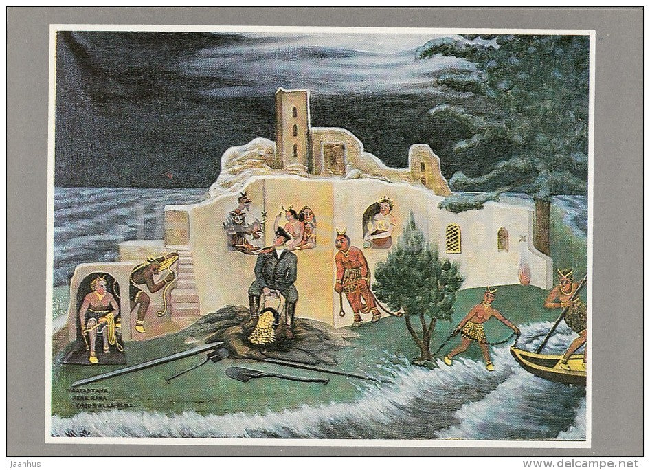 painting by P. Kondas - Treasure Island (Hell) , 1962 - Estonian art - 1992 - Estonia - unused - JH Postcards