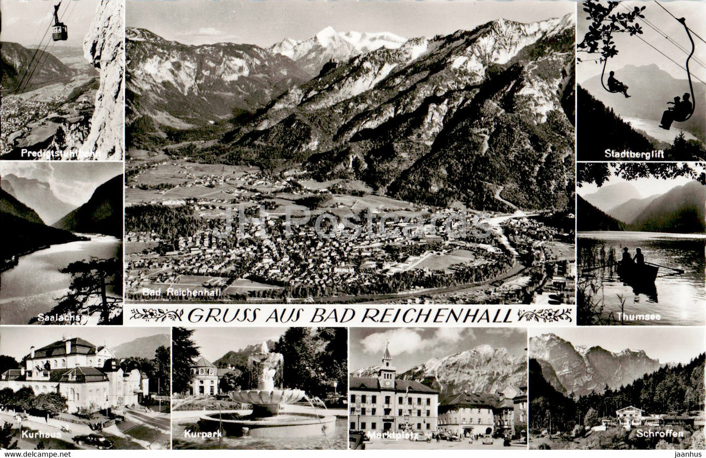 Gruss aus Bad Reichenhall - Saalachs - Kurhaus - Kurpark - Marktplatz - Thumsee - old postcard - Germany - unused - JH Postcards