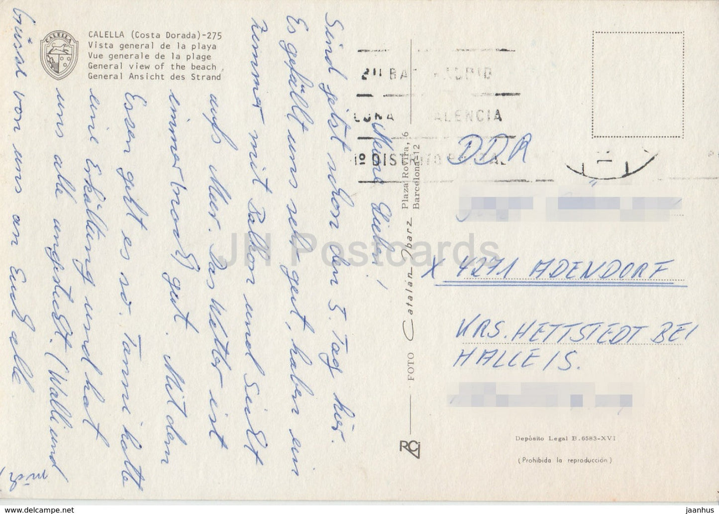 Costa Dorada - Calella - Gesamtansicht des Strandes - 275 - Spanien - gebraucht