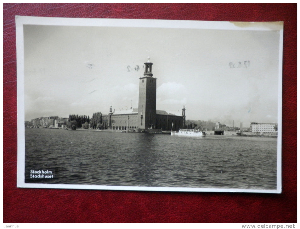 Stadshuset - town Hall - Stockholm - sent from Sweden to Germany in 1962 - Sweden - used - JH Postcards