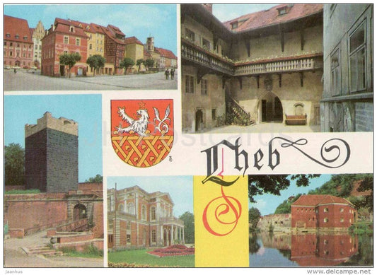 Cheb - architecture - Czechoslovakia - Czech - unused - JH Postcards