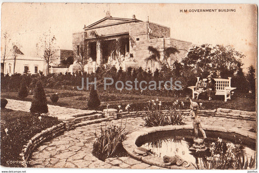 H M Government Building - British Empire Exhibition 1924 - old postcard - 1925 - England - United Kingdom - used - JH Postcards