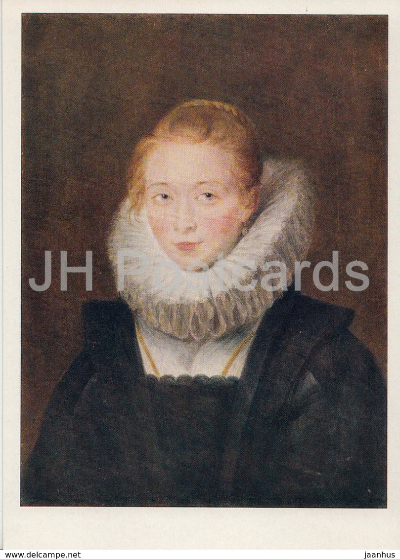 painting by Peter Paul Rubens - Portrait of the Maid of the Infanta Isabella - Flemish art - 1962 - Russia USSR - unused - JH Postcards