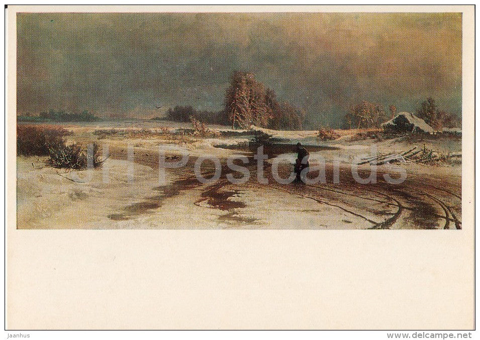 painting by F. Vasilyev - The Thaw , 1871 - Russian art - 1977 - Russia USSR - unused - JH Postcards