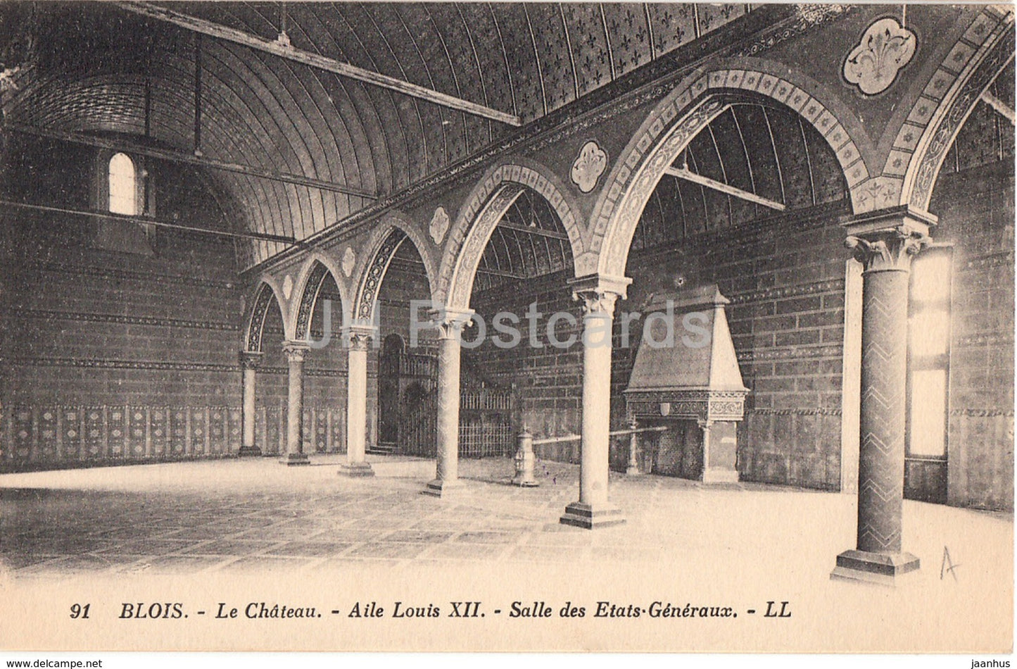 Blois - Le Chateau - Aile Louis XII - Salle des Etats Generaux - 91 - castle - old postcard - France - unused