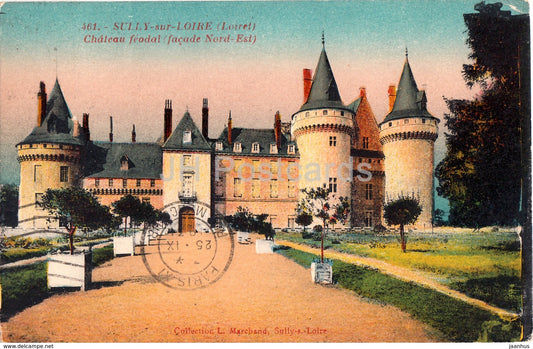 Sully Sur Loire - Chateau Feodal - Facade Nord Est - castle - 461 - old postcard - France - used - JH Postcards