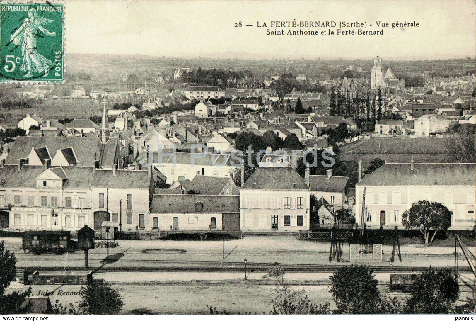 La Ferte Bernard - Vue Generale - Saint Anthoine et la Ferte Bernard - 28 - old postcard - 1911 - France - used - JH Postcards