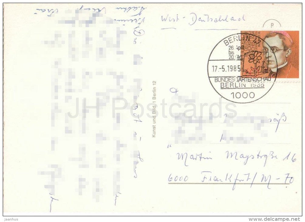 Berlin , Kurfürstendamm - Germany - 1985 gelaufen - JH Postcards