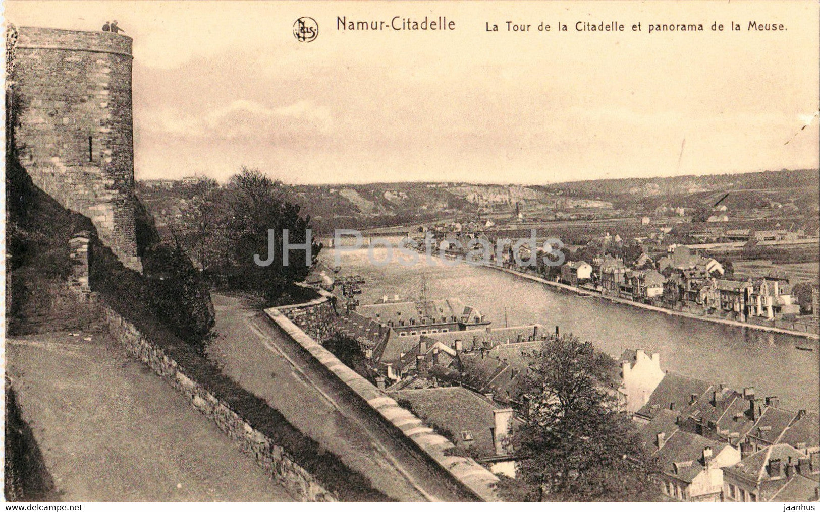 Namur Citadelle - La Tour de la Citadelle et panorama de la Meuse - old postcard - Belgium - unused - JH Postcards