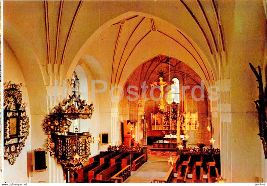 Nederlulea Kyrka Gammelstad - interior - church - 9/46 - Sweden – unused – JH Postcards