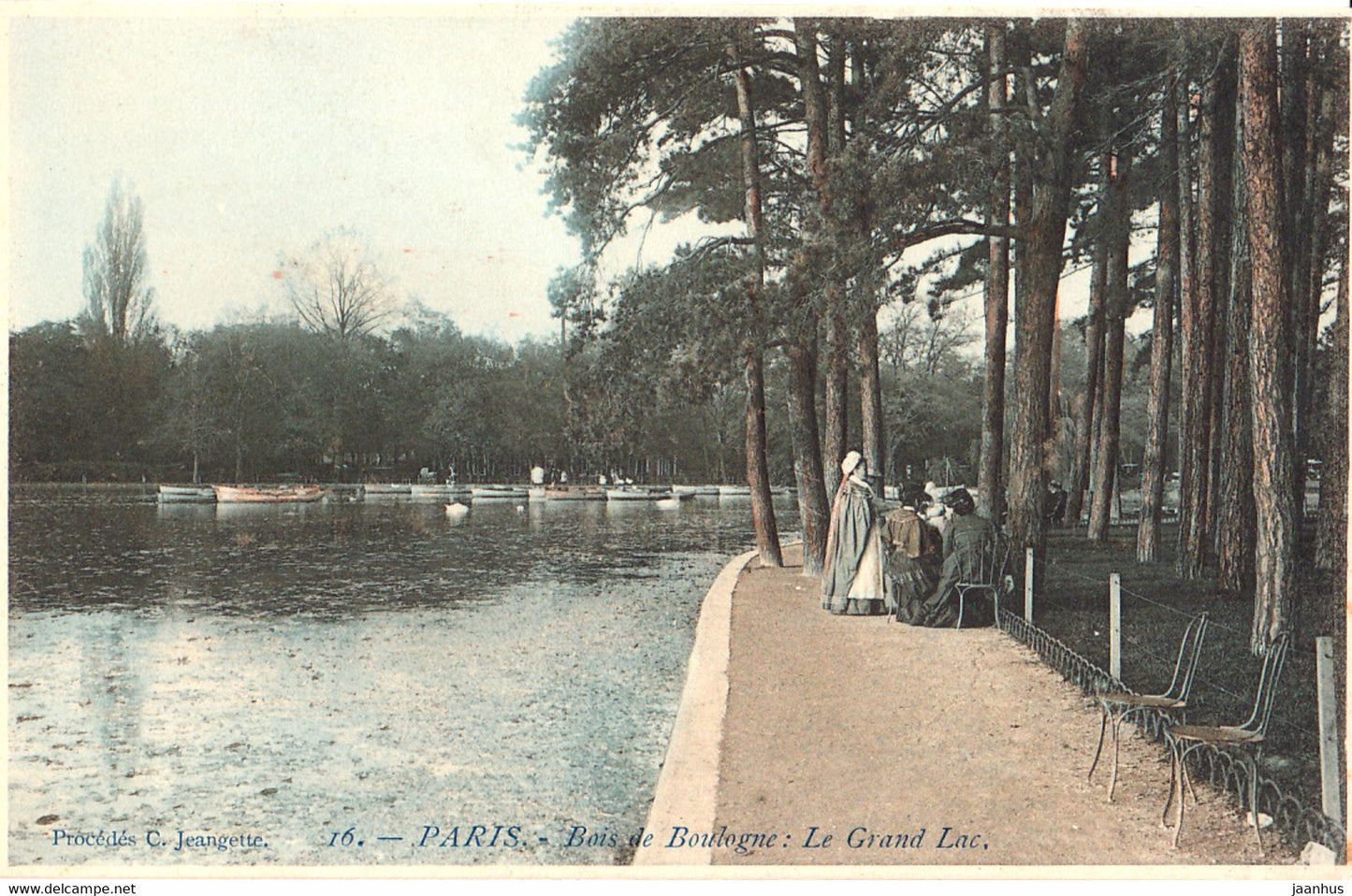 Paris - Bois de Boulogne - Le Grand Lac - old postcard - 16 - France - unused - JH Postcards