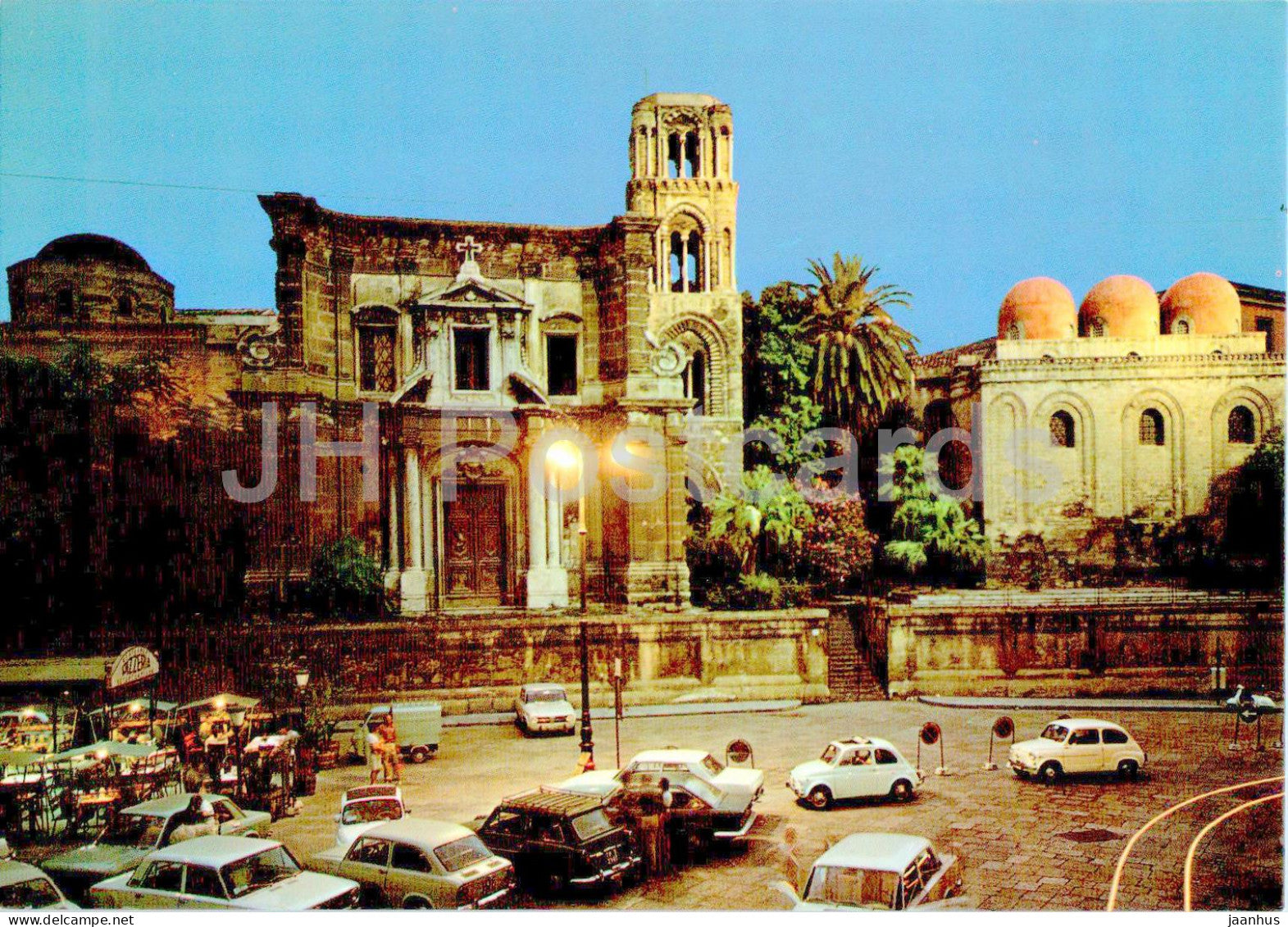 Palermo - Chiesa della Martorana - church - car - 166 - Italy - unused - JH Postcards