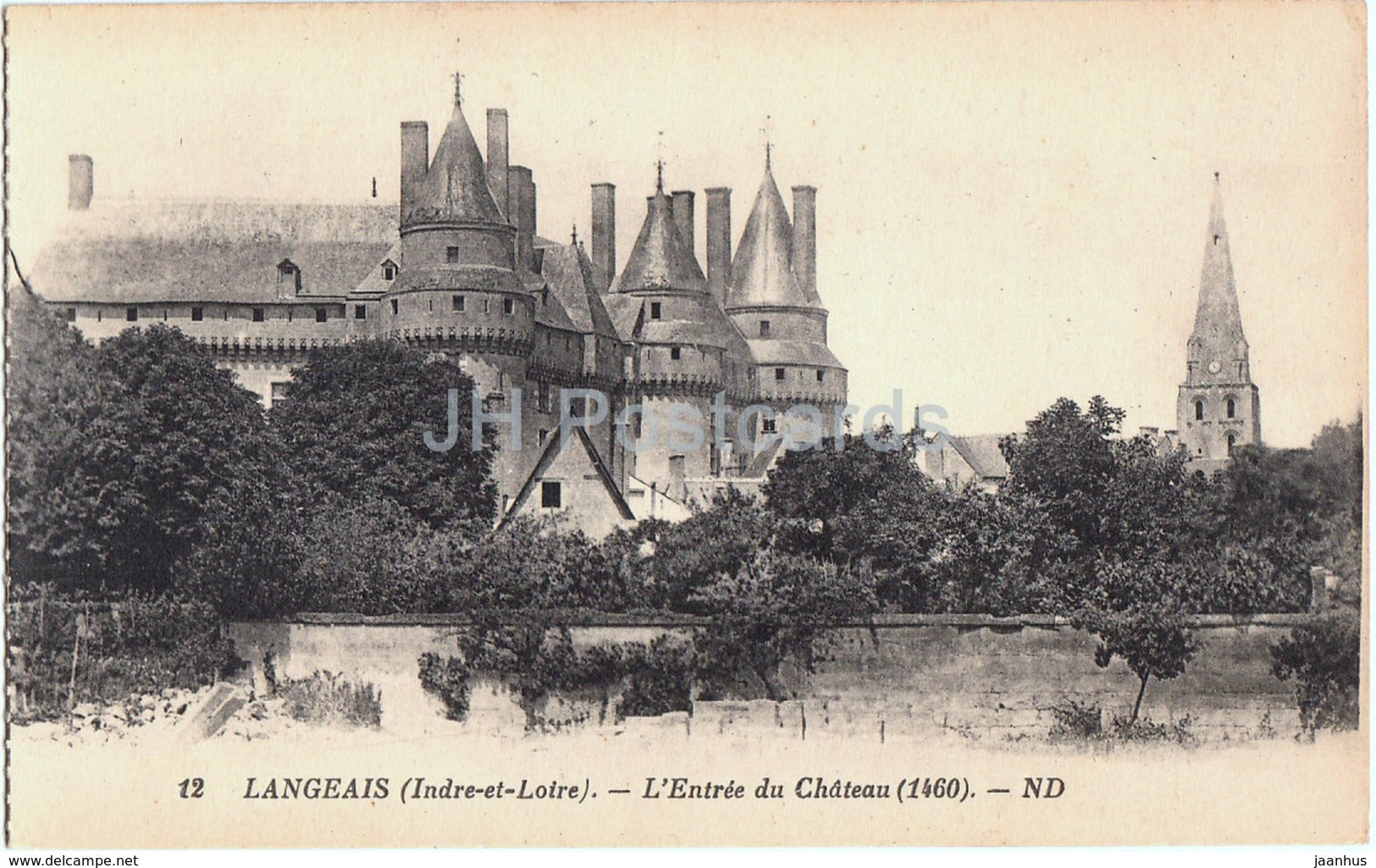 Langeais - Le Chateau - L'Entree du Chateau - castle - 12 - old postcard - France - unused