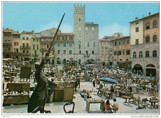 Piazza Vasari , Fiera Antiquaria - square , fair - Arezzo - Toscana - 87 - Italia - Italy - unused - JH Postcards