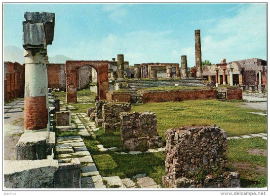Foro Civile , Tempio di Giove - Civil Forum , Giove Temple - ruins - Pompei - Campania - 4484 - Italia - Italy - unused - JH Postcards