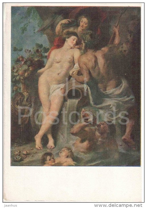 painting by Peter Paul Rubens - The Union of Earth and Water - flemish art  - unused - JH Postcards