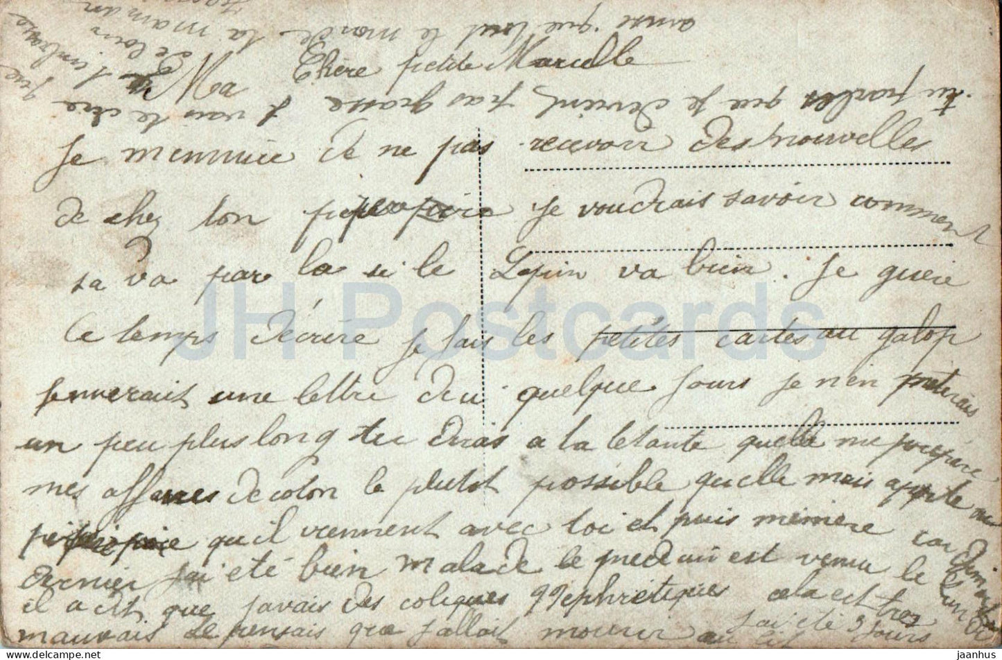 Si cette image a su Vous plaire, dites moi ce qu'elle vous suggere - woman - cat - 1834/4 - old postcard - France - used