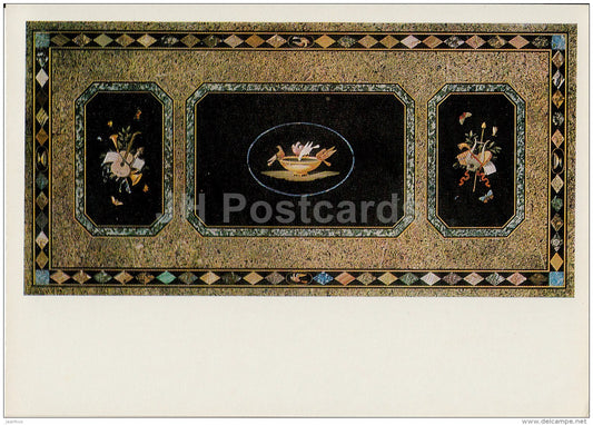 Table-top: Pliny´s Doves - Florentine Mosaic - Italian art - 1974 - Russia USSR - unused - JH Postcards