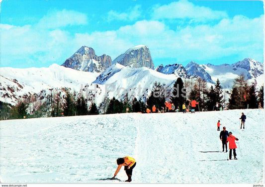 Dolomiti - Ciampedie - Sullo sfondo la Marmolada e il Gran Vernel - 1980 - Italy - used - JH Postcards