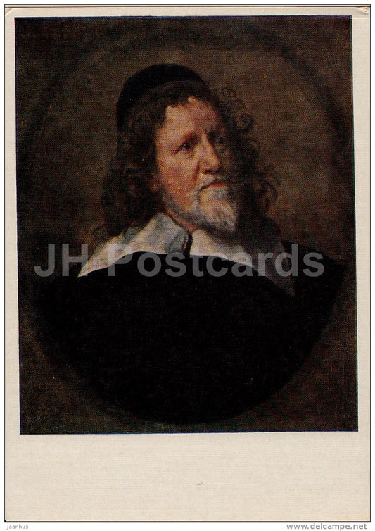 painting by Anthony van Dyck - Portrait of Aynigo Jones - old man - Flemish art - 1958 - Russia USSR - unused - JH Postcards