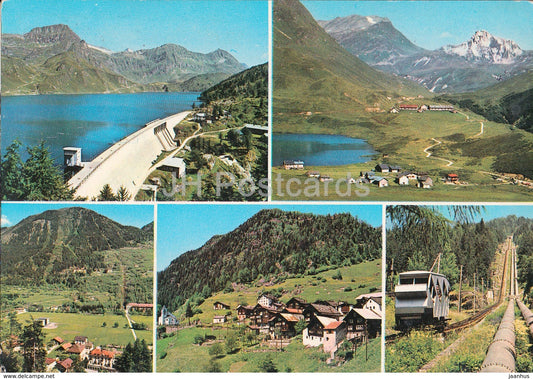 Piora - Cadagno - Piotta - Altanca - funicular - multiview - Switzerland - used - JH Postcards