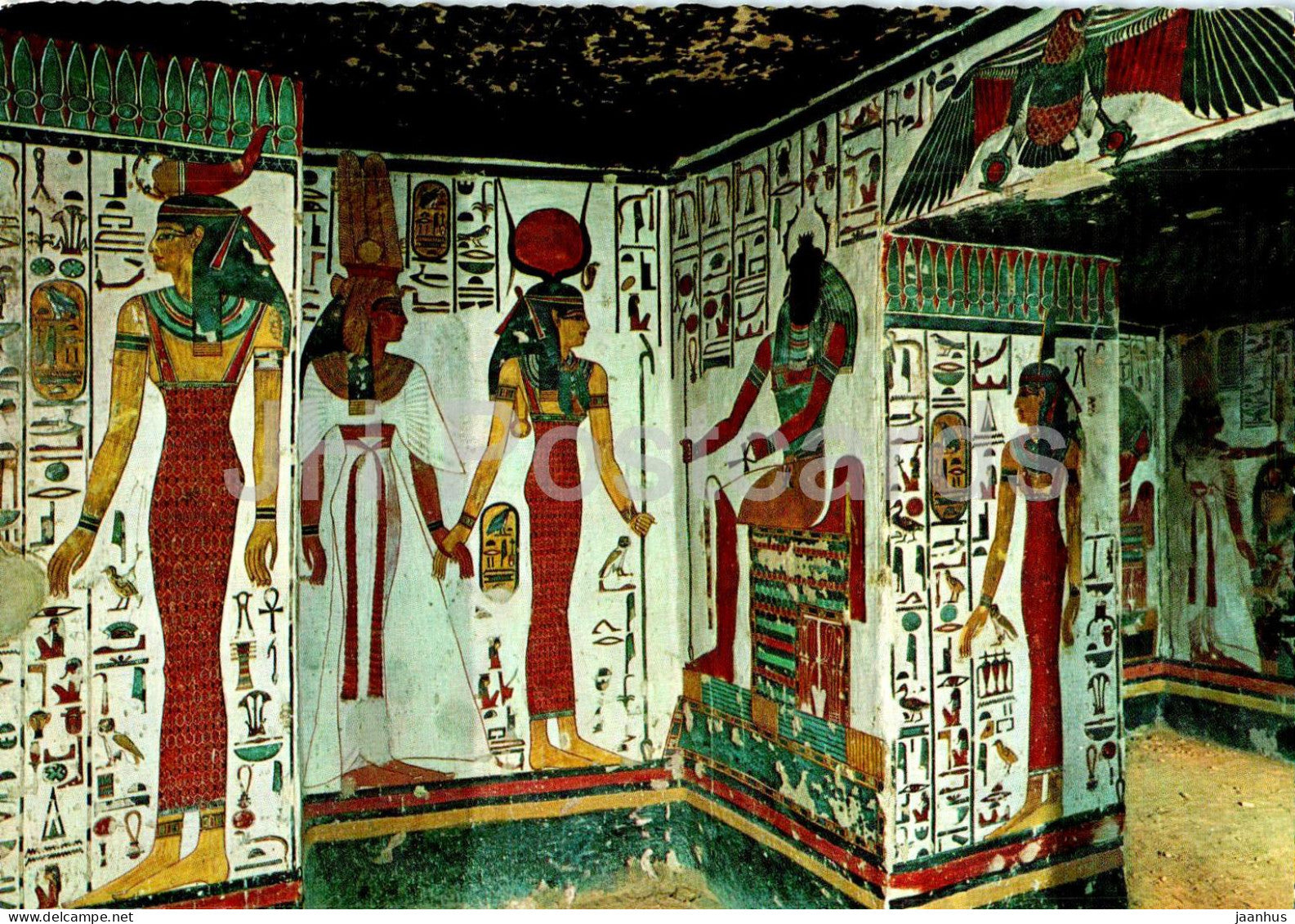 Luxor - Queen's Valley - Painted Relief in the Tomb of Nefertari - ancient world - 747/26 - Egypt - unused - JH Postcards