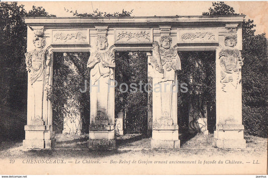 Chenonceaux - Le Chateau - Bas Relief de Goujon ornant anciennement - 20 - castle - old postcard - France - unused