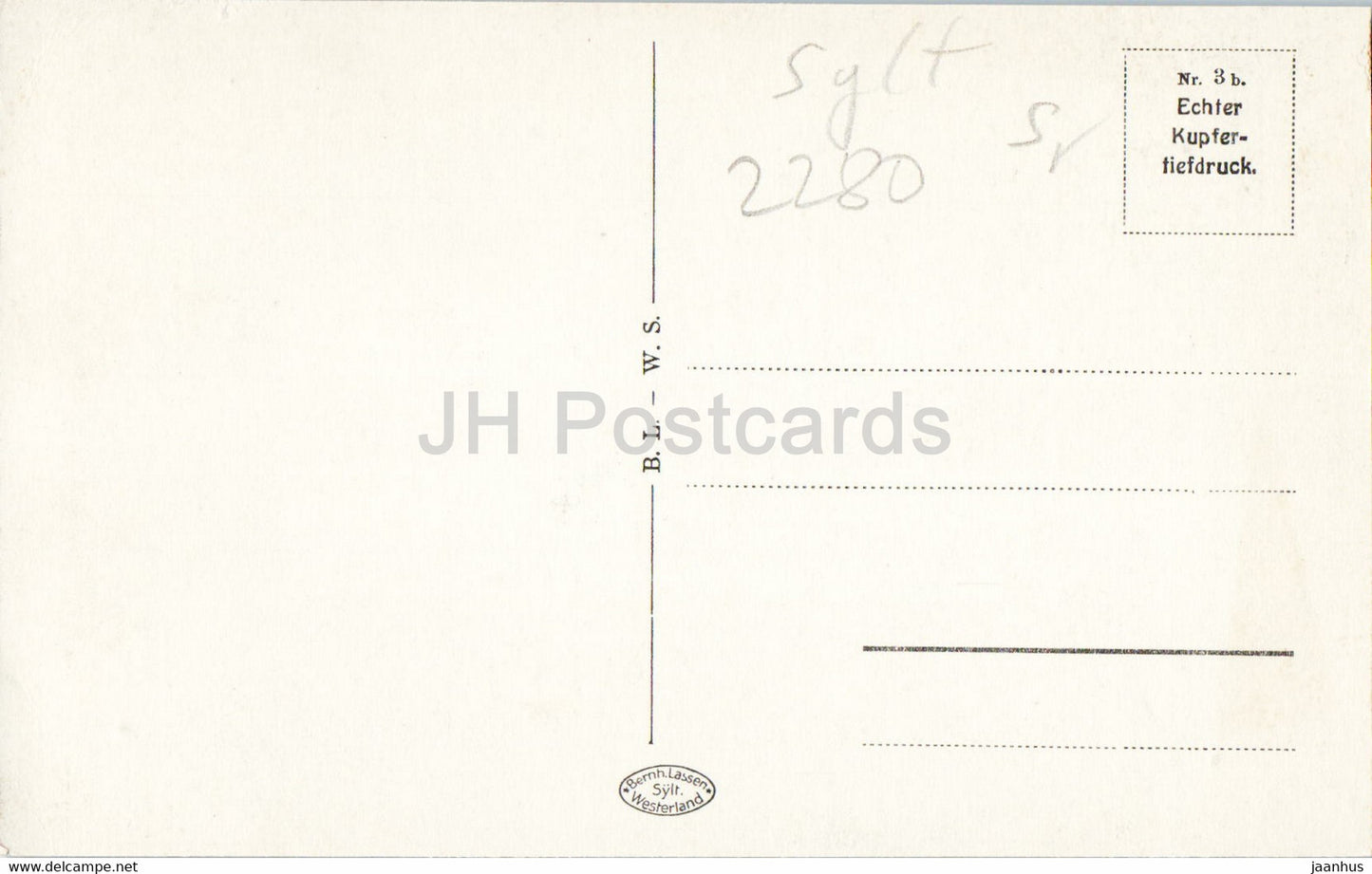 Landschaftsmotiv - Dune und Meer - old postcard - Germany - unused