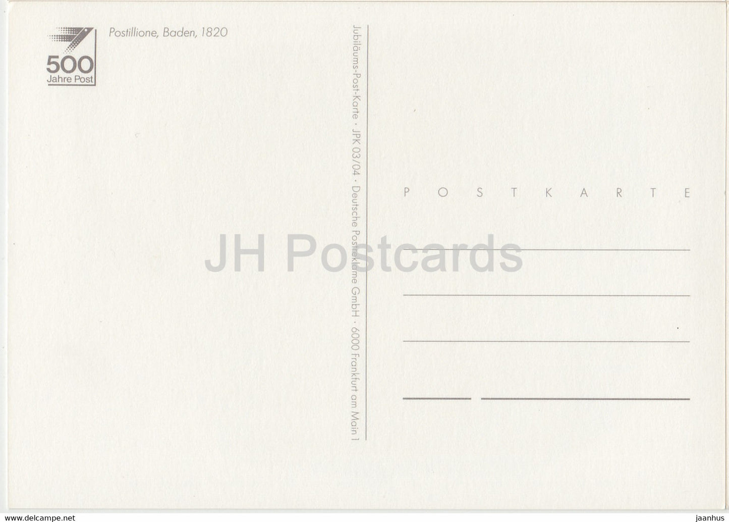 Postillione - Baden - Postboten - Postdienst - Deutschland - unbenutzt
