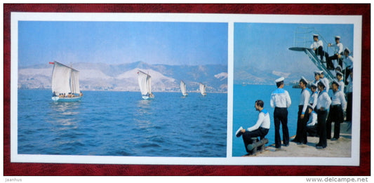 future sailors - boats - Novorossiysk - 1982 - Russia USSR - unused - JH Postcards