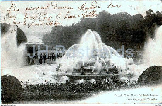Parc de Versailles - Bassin de Latone - old postcard - 1904 - France - used - JH Postcards