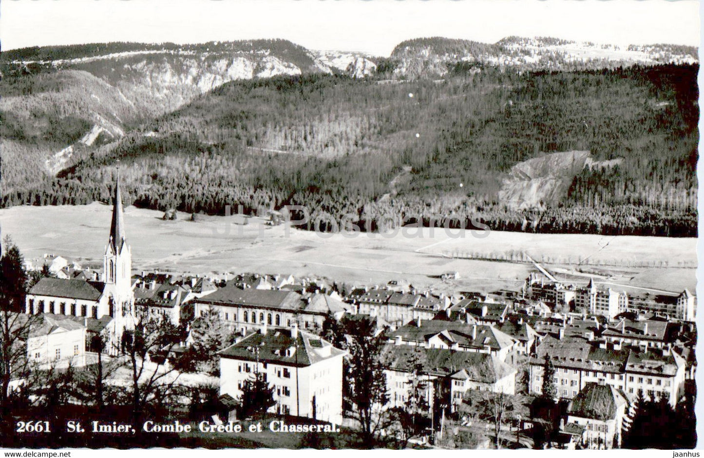 St Imier - Combe Grede et Chasseral - 2661 - old postcard - 1955 - Switzerland - used - JH Postcards