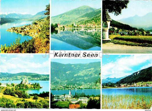 Karntner Seen - Millstattersee - Faakersee - Worthersee - Ossiachersee - Weissensee - Austria - used - JH Postcards