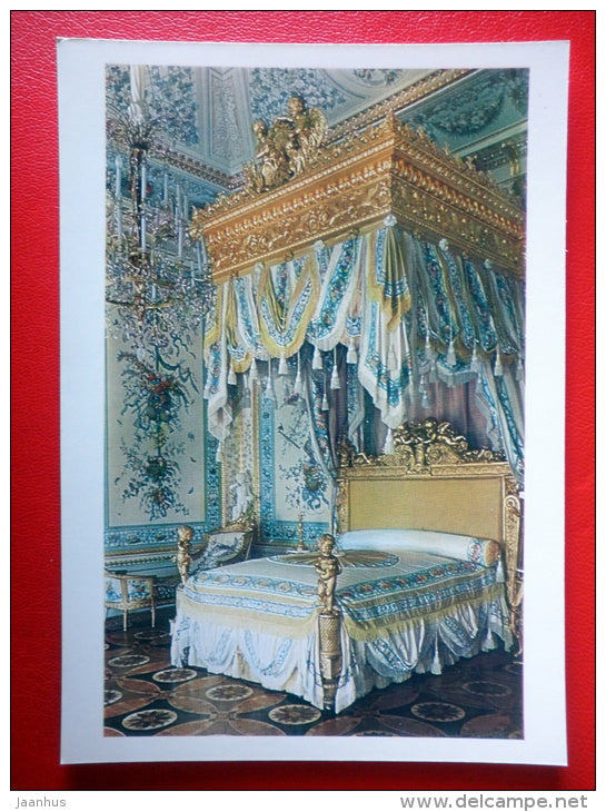 Great palace , State Bedchamber - Palace Museum in Pavlovsk - 1970 - Russia USSR - unused - JH Postcards