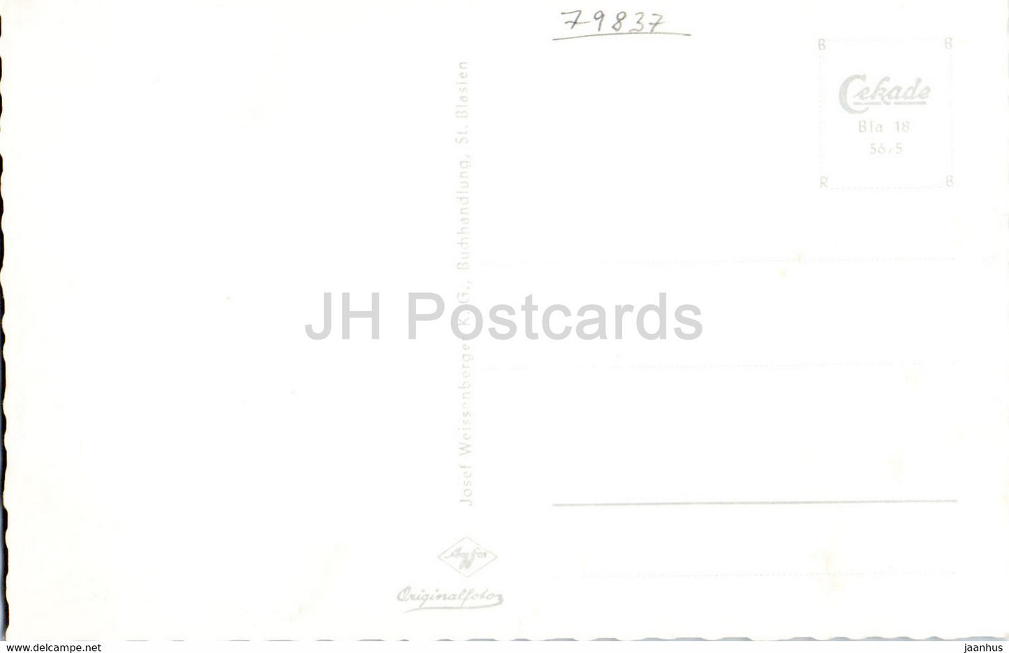 St Blasien im Sudschwarzwald - Blick auf das Kolleg mit dem Dom - cathedral - old postcard - Germany - unused