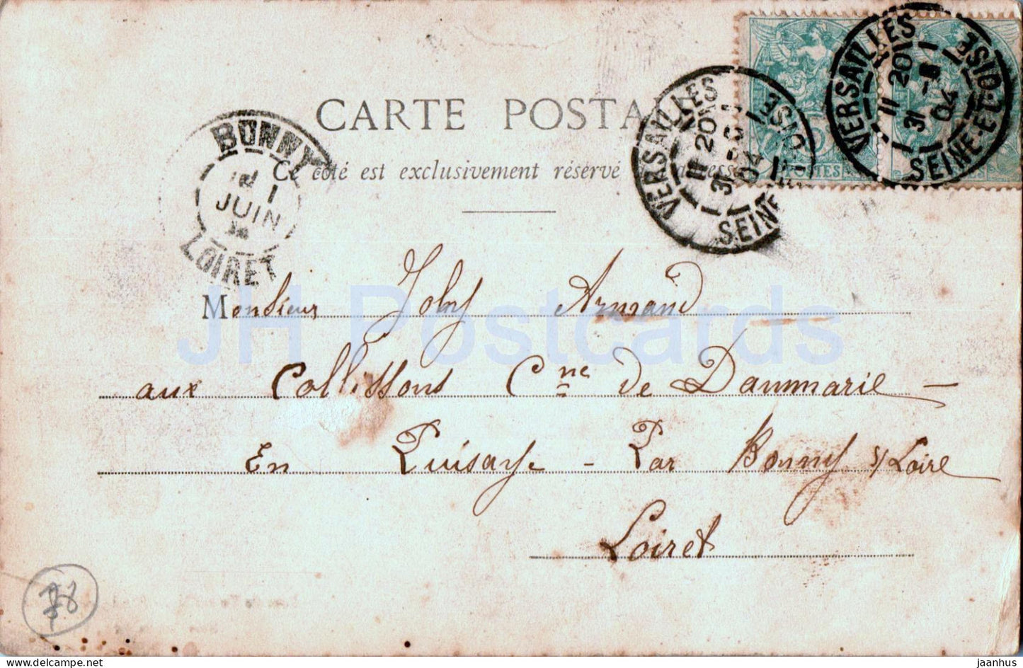 Parc de Versailles - Bassin de Latone - carte postale ancienne - 1904 - France - occasion 