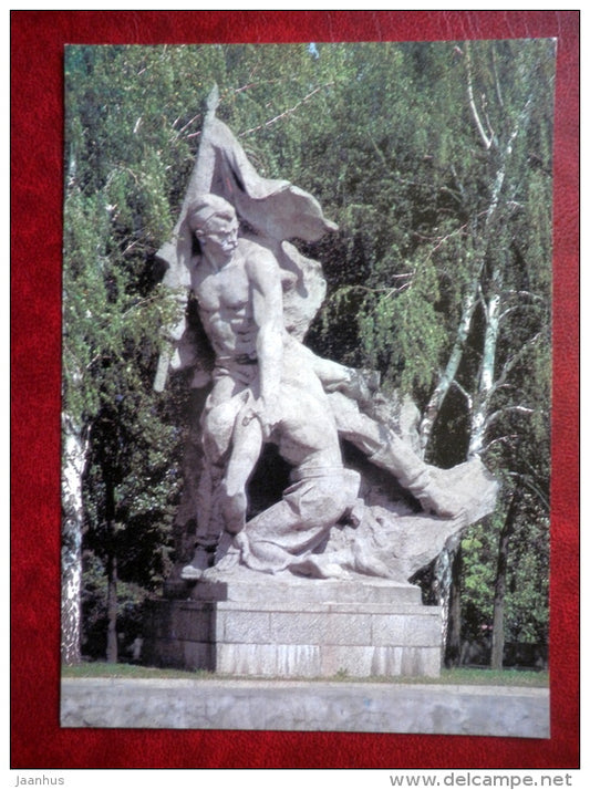 heroes square - monument - ensemble to Heroes of Stalingrad battle - Volgograd - 1987 - Russia USSR - unused - JH Postcards