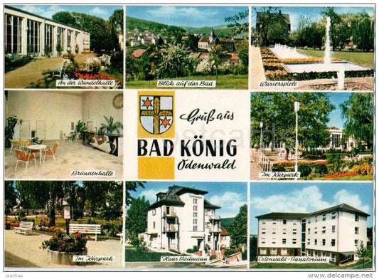 Gruss aus Bad König , Odenwald - An der Wandelhalle - Brunnenhall - Kurpark - Bodmann - Germany - ungelaufen - JH Postcards