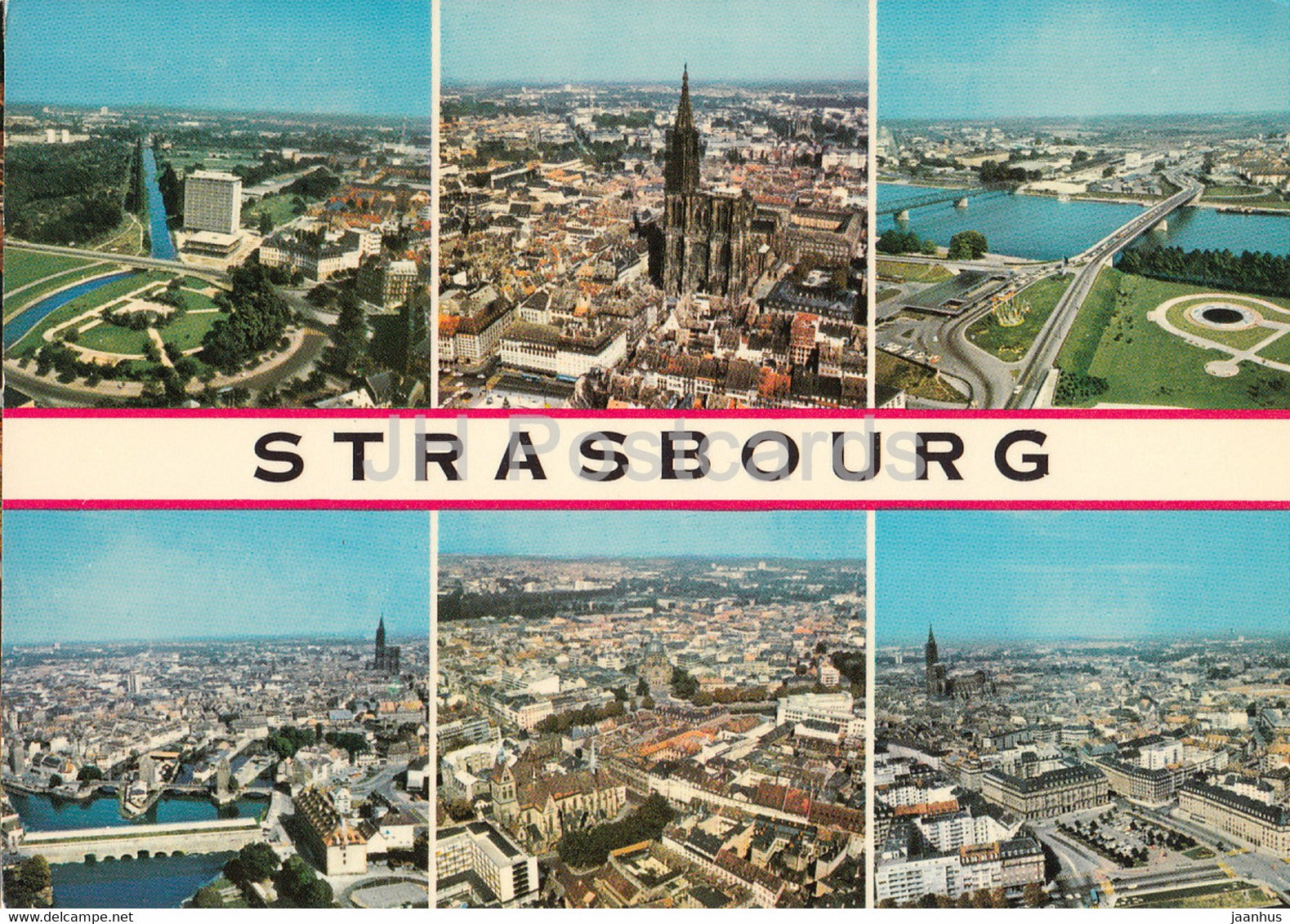 Strasbourg - bridge - architecture - multiview - France - used - JH Postcards