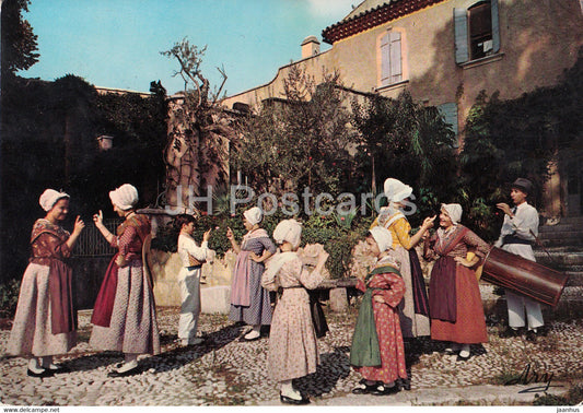Folklore Provencal - En Provence devant le Mas - ballet comique - dance - folk costumes - 1972 - France - used - JH Postcards
