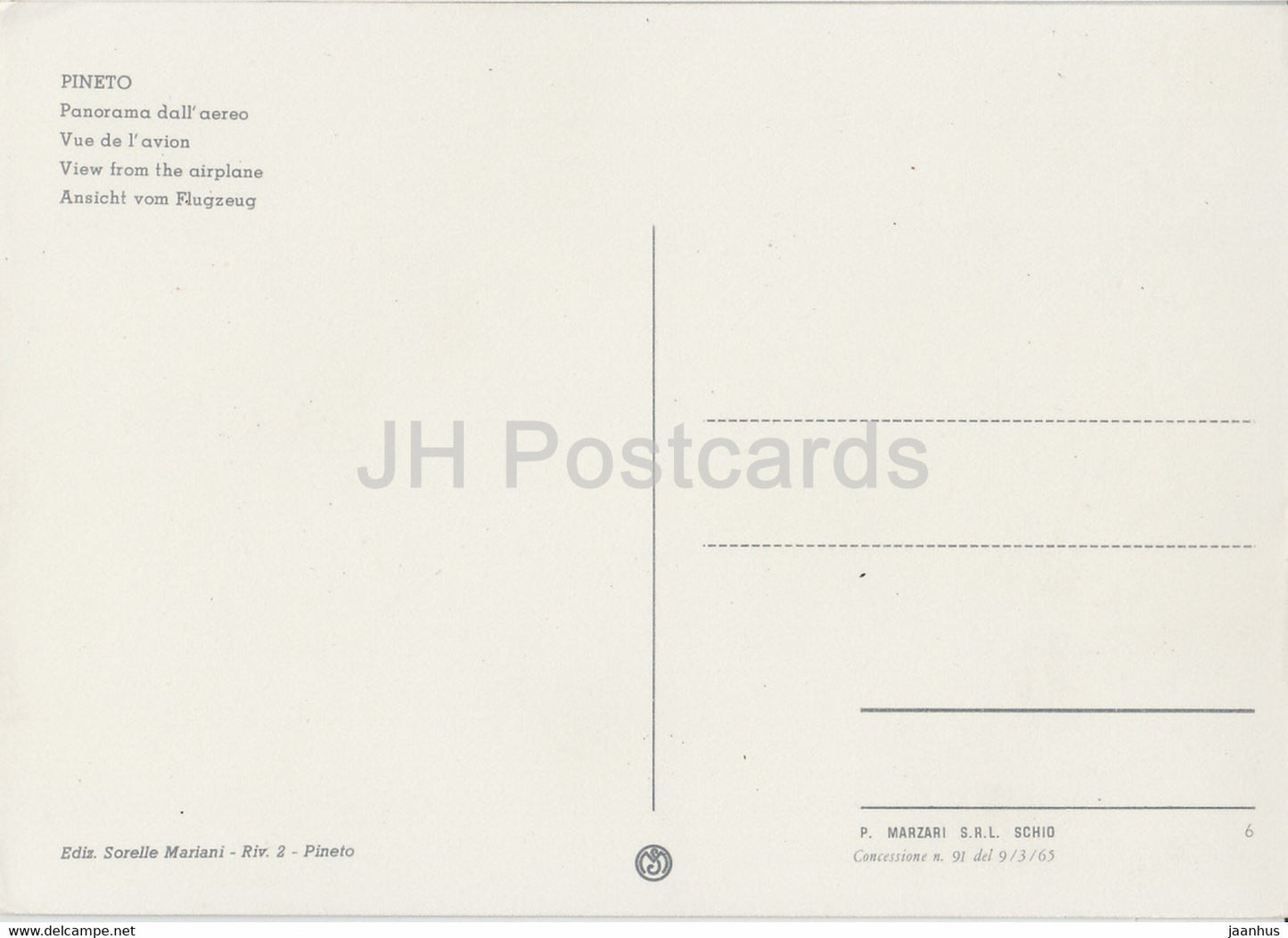 Pineto - Panorama dall'aereo - View from the airplane - Italy - Italia - unused