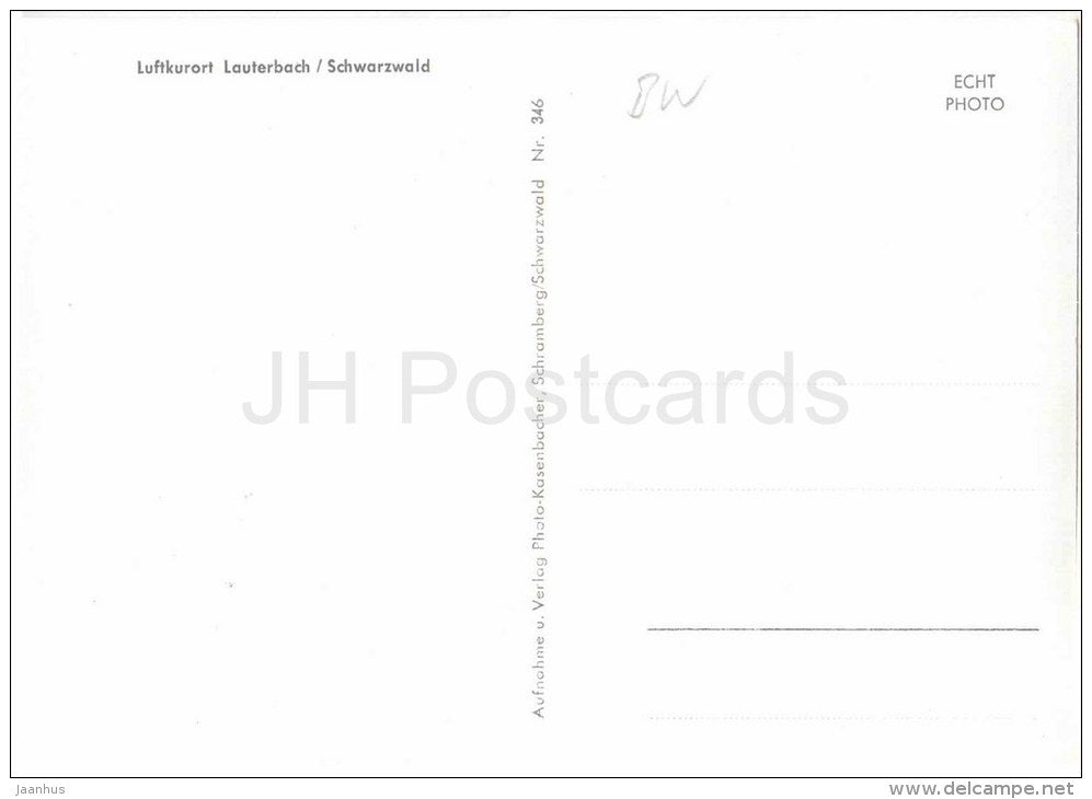 Luftkurort Lauterbach , Schwarzwald - 346 - Germany - ungelaufen - JH Postcards