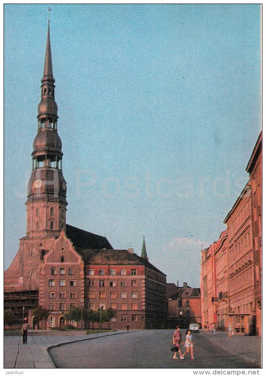Peter´s Church - 1 - Riga - postal stationery - 1976 - Latvia USSR - unused - JH Postcards