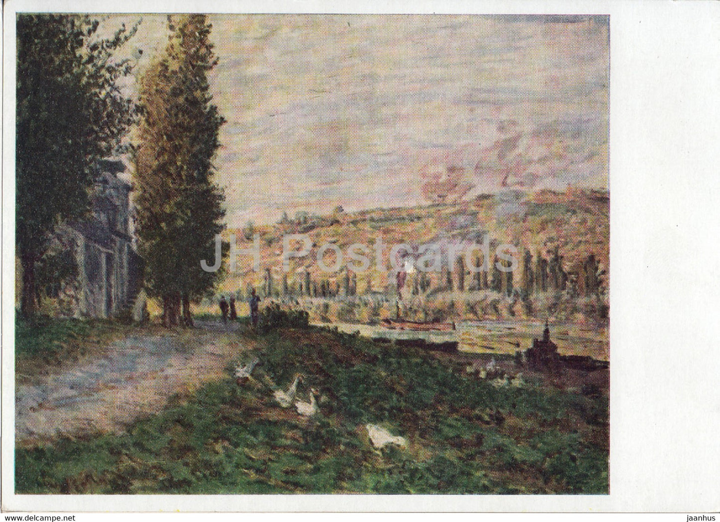 painting by Claude Monet - Selneboschung bei Lavacourt - Seine - French art - Germany DDR - unused - JH Postcards