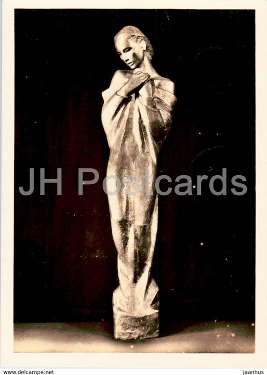 sculpture by Georg Kolbe - Adagio - German art - old postcard - Germany - used - JH Postcards