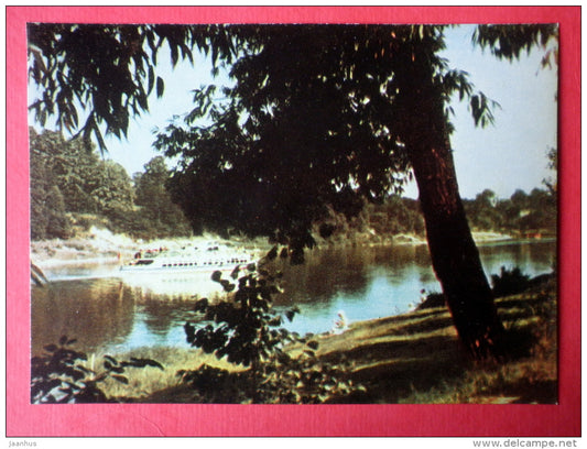 A Trip on the Nemunas river - passenger boat - Druskininkai - 1966 - Lithuania USSR - unused - JH Postcards