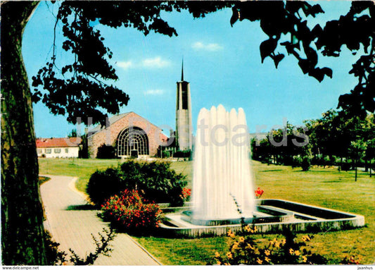 Bad Soden am Taunus - Partie am neuen Kurpark mit kath. Kirche - 6232 - 1977 - Germany - used